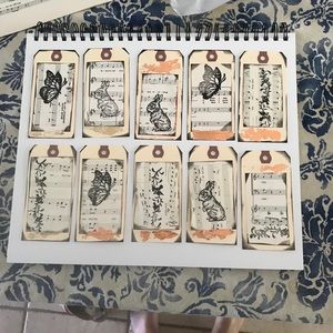 Sheet music junk journal tags